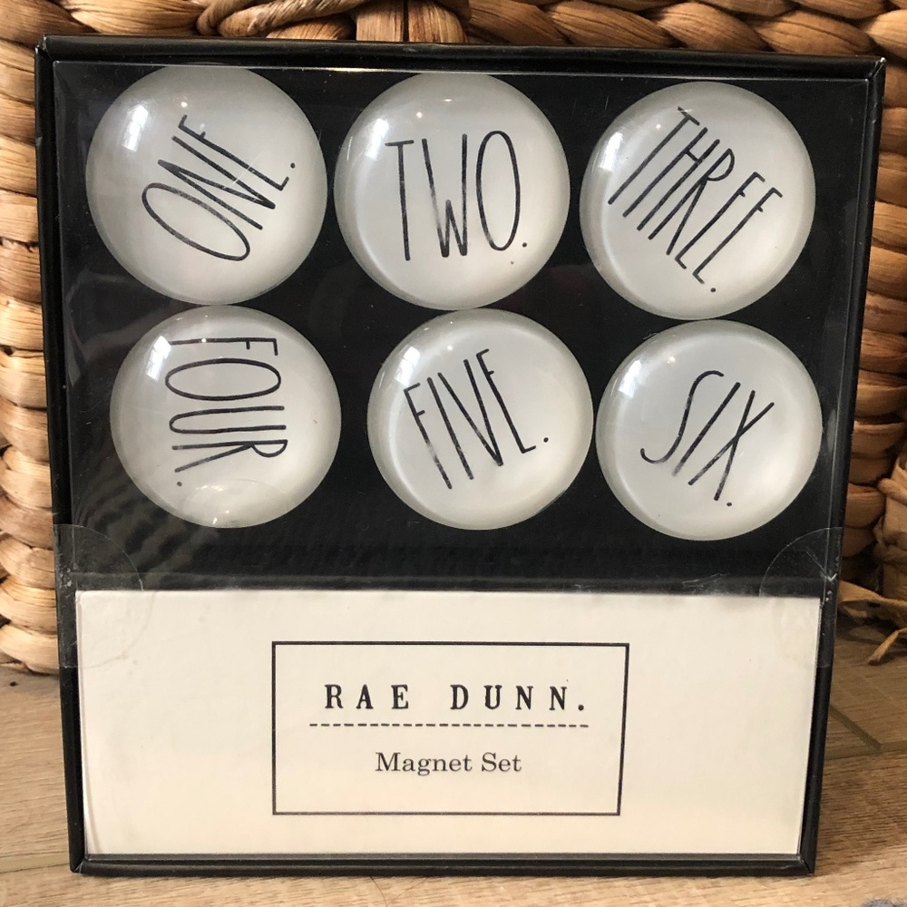 Rae Dunn set of six dome magnets